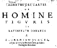 Detail of title page of Decartes